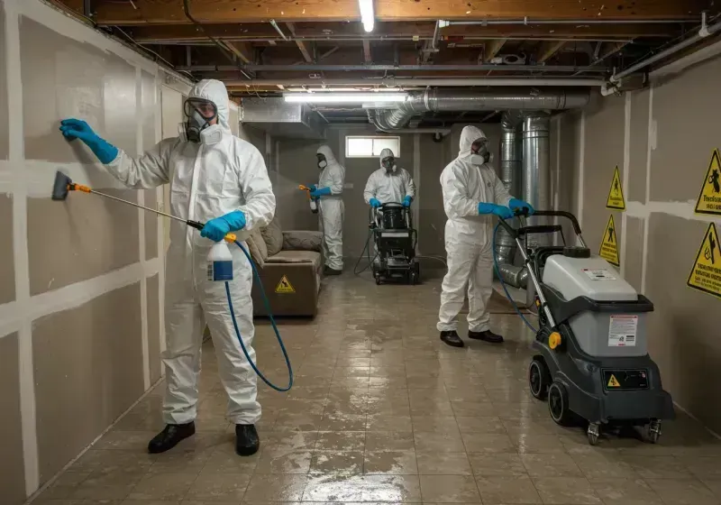 Basement Moisture Removal and Structural Drying process in Hunt County, TX